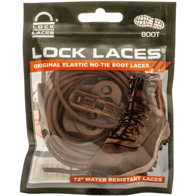 Lock Laces шнура за туристически обувки, тъмнокафява
