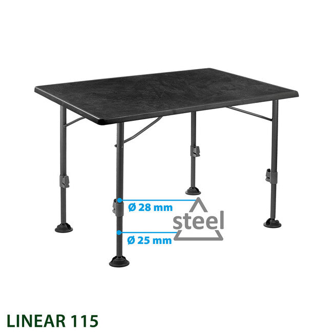 Brunner Linear кемпинг маса, черна