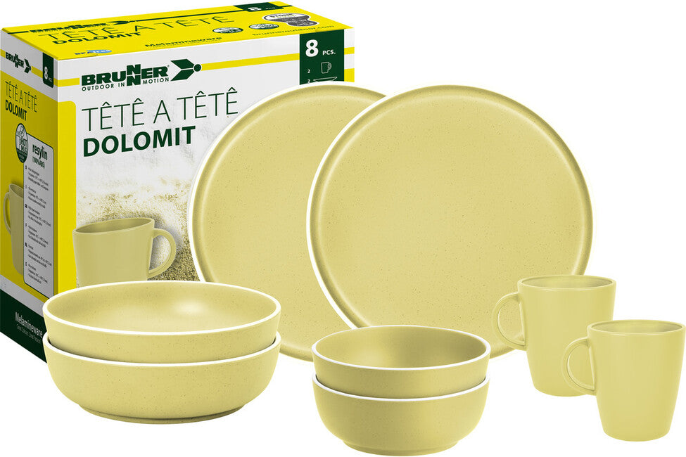 Brunner готварски комплект кемпинг, жълт