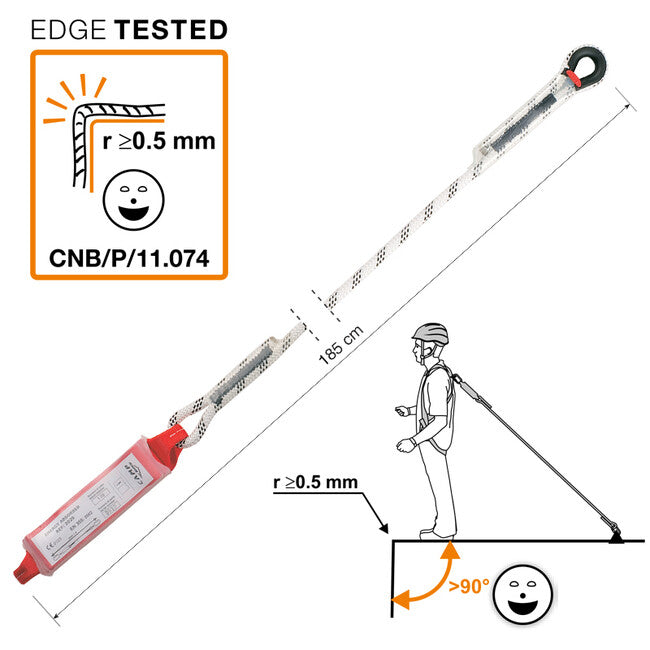 CAMP Shock Absorber Rope Single безопасностна шнура с амортисьор на падането, 185 cm