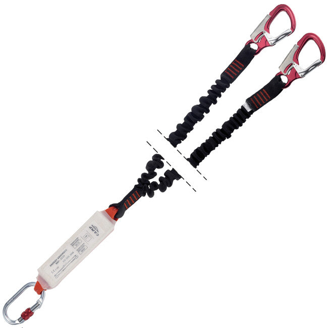 CAMP Shock Absorber Rewind Double улавящ падането с амортисьор и еластични шнура, 120 - 175 см