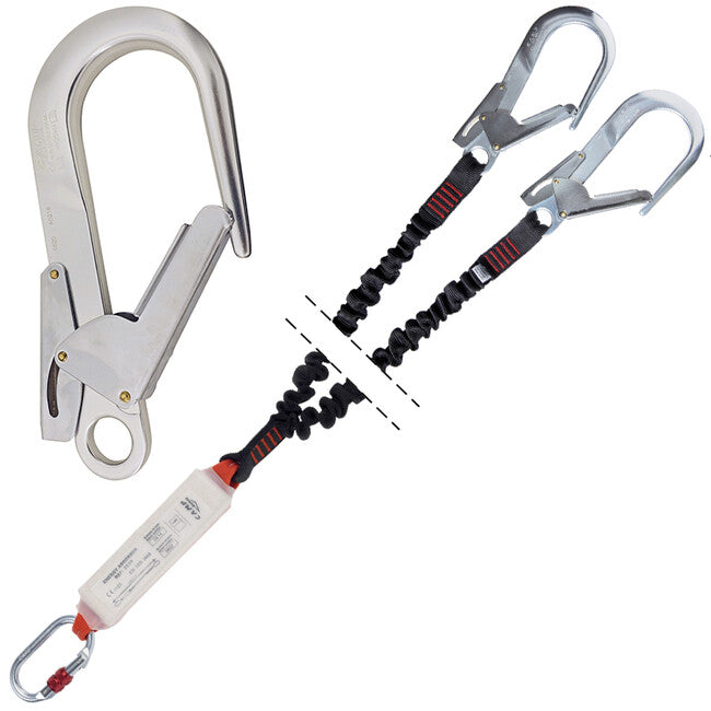 CAMP Shock Absorber Rewind Double улавящ падането с амортисьор и еластични шнура, 120 - 175 см