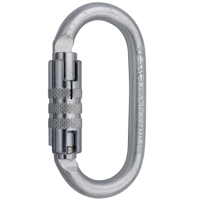 CAMP 2Lock Steel Oval Pro стоманена овална карабина с автоматичен брой