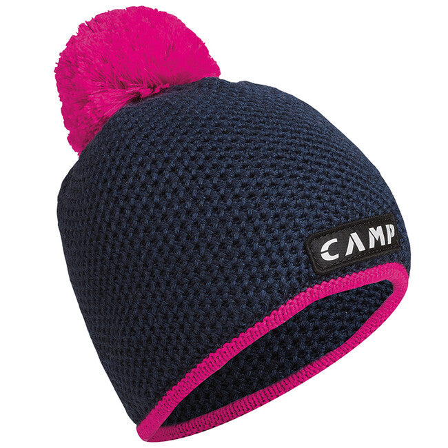 CAMP Bob Beanie плетена шапка от мериносова вълна, тъмносиня/фуксия