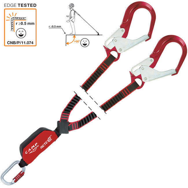 CAMP Hook Plus Комплект улавящ падането и еластична шнура с кукички на дланта Retexo Rewind Double 120 - 180 см
