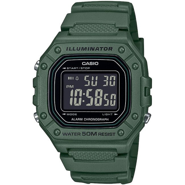 Casio W-218H-3BVEF часовник, зелен