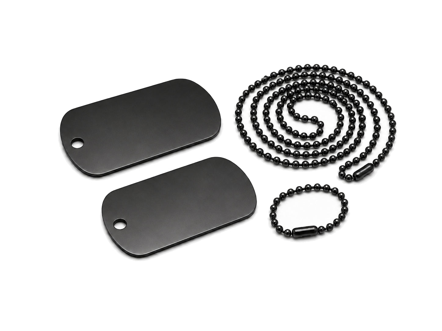 Комплект кучешки табелки Waragod Dog-Tags с верижки, черни