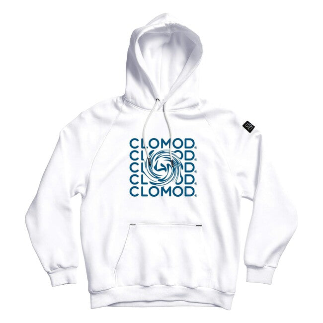 CloMod Twirl суитшърт с качулка, бяла