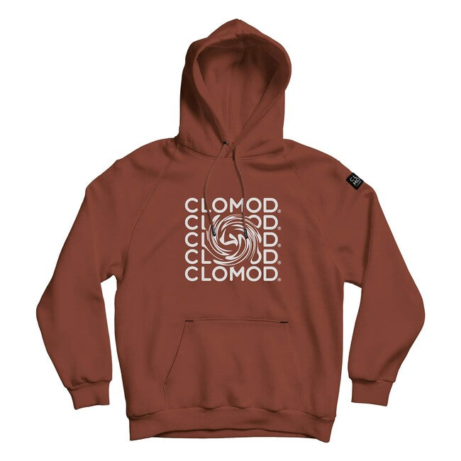CloMod Twirl суитшърт с качулка, бордо червено
