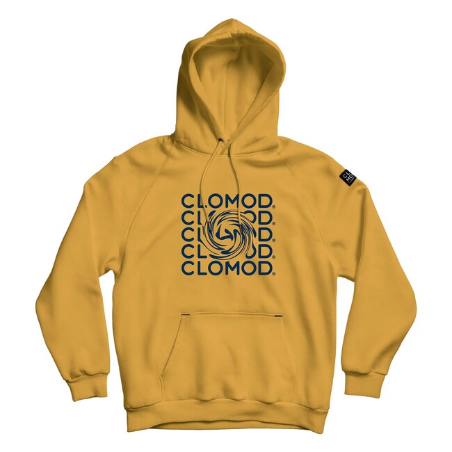 CloMod Twirl суитшърт с качулка, жълт горчичен