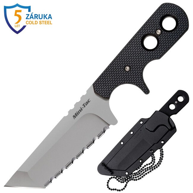 Cold Steel Mini Tac танто нож с твърдо острие Serrated (AUS8A)