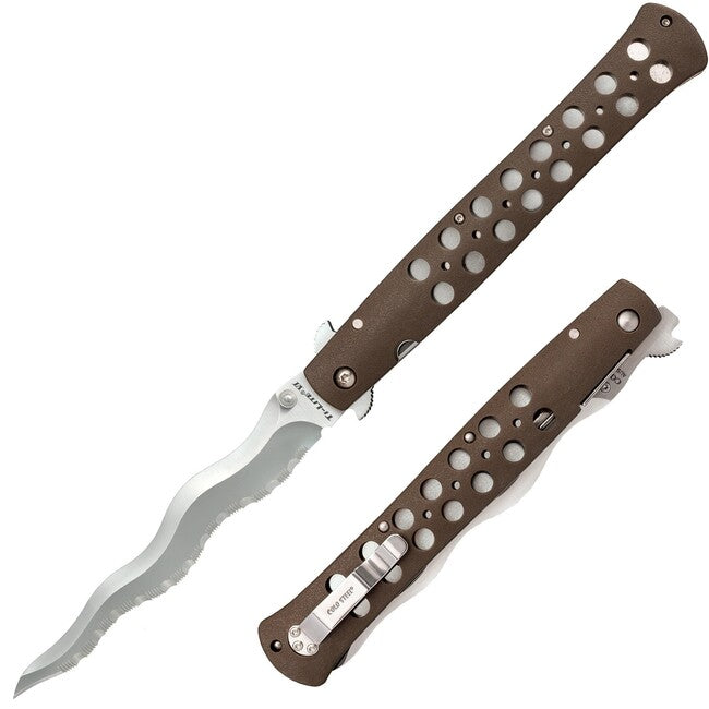 Cold Steel Ti-лайт Kris сгъваемо острие нож 6" Serrated Blade