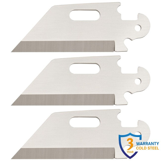 Cold Steel Click N Cut сгъваем нож Utility Plain Edge Blades, 3-балие