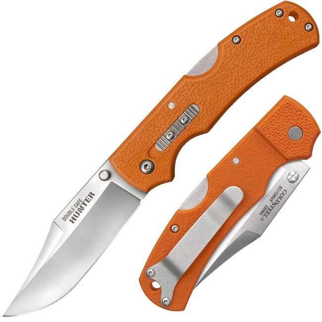 Cold Steel Double Safe Hunter затвръщащ нож, оранжев