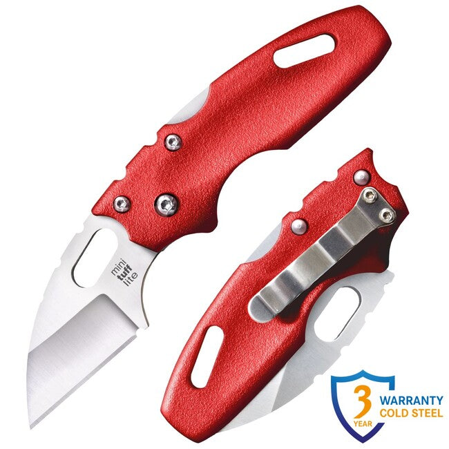 Cold Steel Mini Tuff Lite джобен нож Plain Edge червено, червен