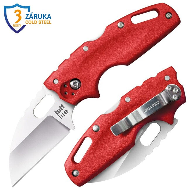 Cold Steel Tuff Lite джобен нож Plain, червена дръжка (AUS8A)