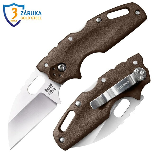 Cold Steel Tuff Lite джобен нож Plain, кафява дръжка (AUS8A)