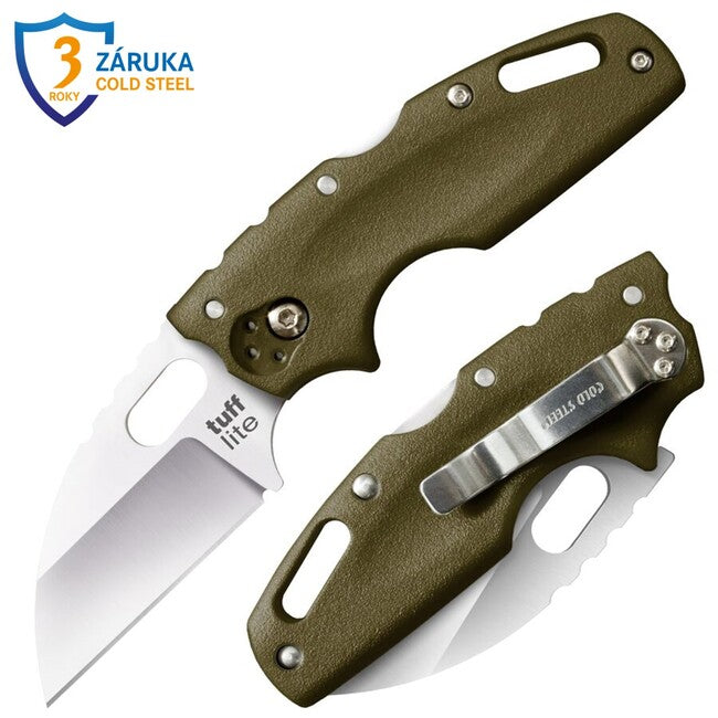 Cold Steel Tuff Lite джобен нож AUS8A Plain, зелена дръжка