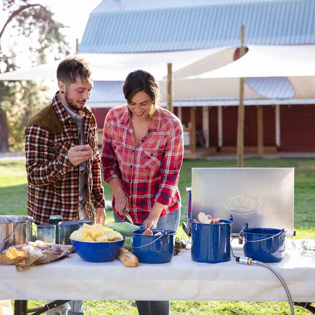 GSI Outdoors Convex Kettle смалтиран котел 2.8 л, син