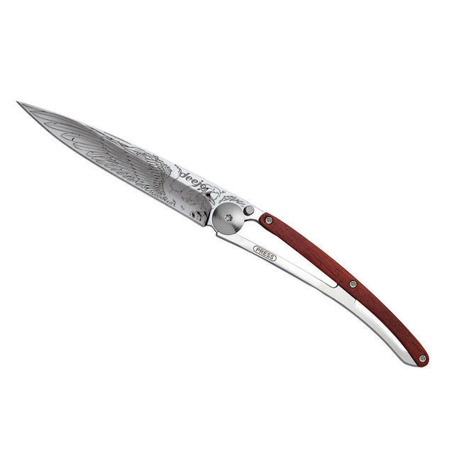 Deejo Tattoo Mirror складен нож коралово дърво Eagle