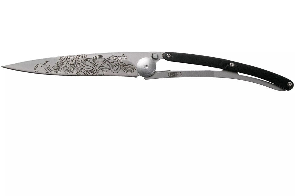 Deejo Tattoo Viking джобен нож черешово дърво