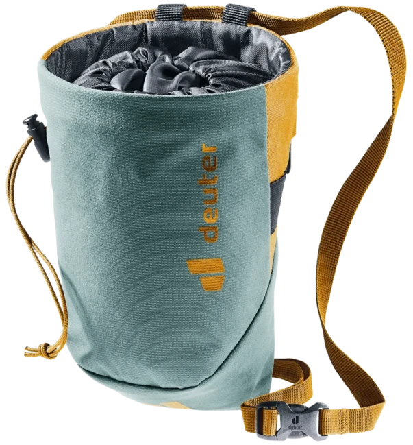 Deuter Gravity Chalk Bag II многофункционална торбичка за магнезий, синьозелено-канела