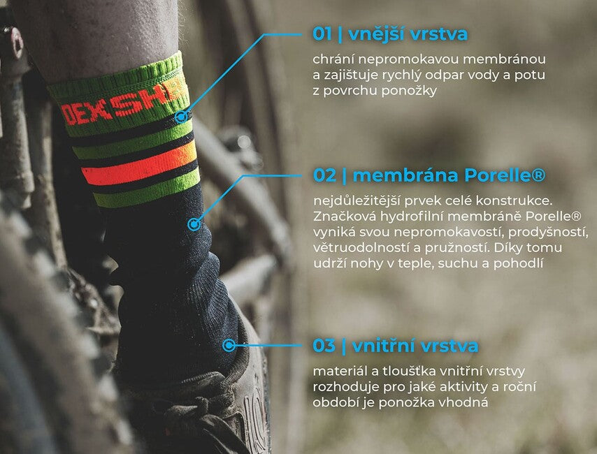DexShell Ultra Thin Crew непромокаеми чорапи, черни