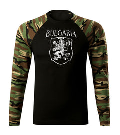 DRAGOWA Fit-T блуза с дълъг ръкав български герб, woodland