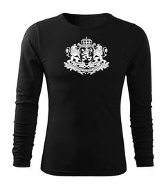 DRAGOWA Fit-T блуза с дълъг ръкав български знак, черно