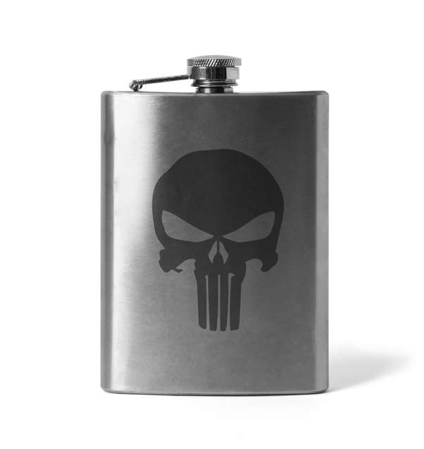 DRAGOWA Punisher гравирана плоска бутилка 210 ml