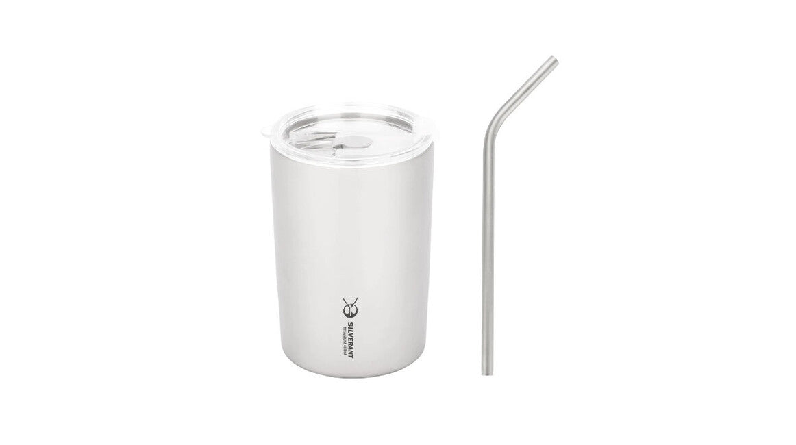 Silverant титанов канче със сламка двустенно 400 ml