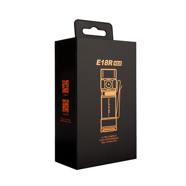 Fenix E18R V2.0 GE Rechargeable Flashlight, Black