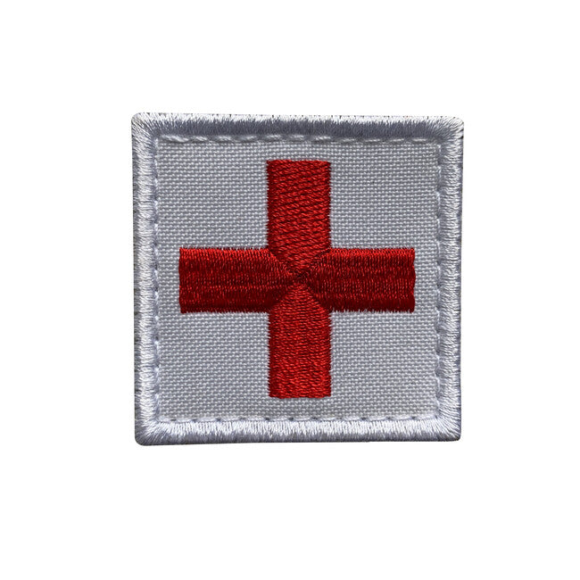 WARAGOD Embroidery Cross Medic нашивка бяла и червенa