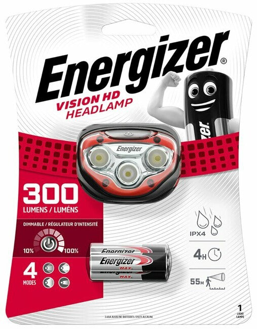 Energizer Vision HD фенер за глава 3 x AAA