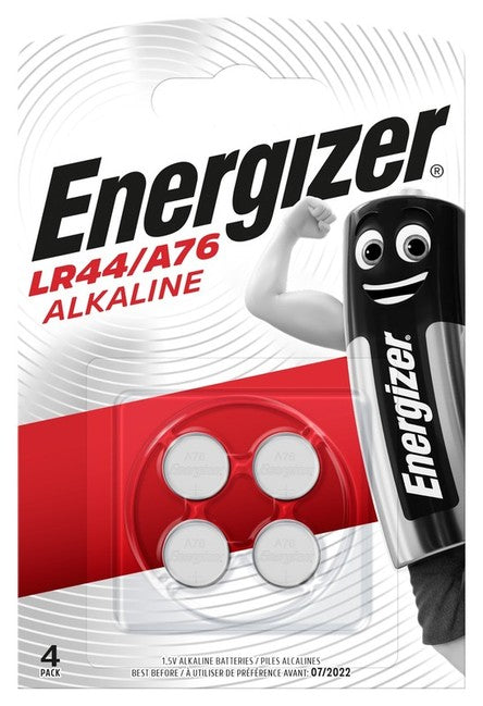 Energizer A76/LR44 бутонна батерия Alk BP4, 4бр.