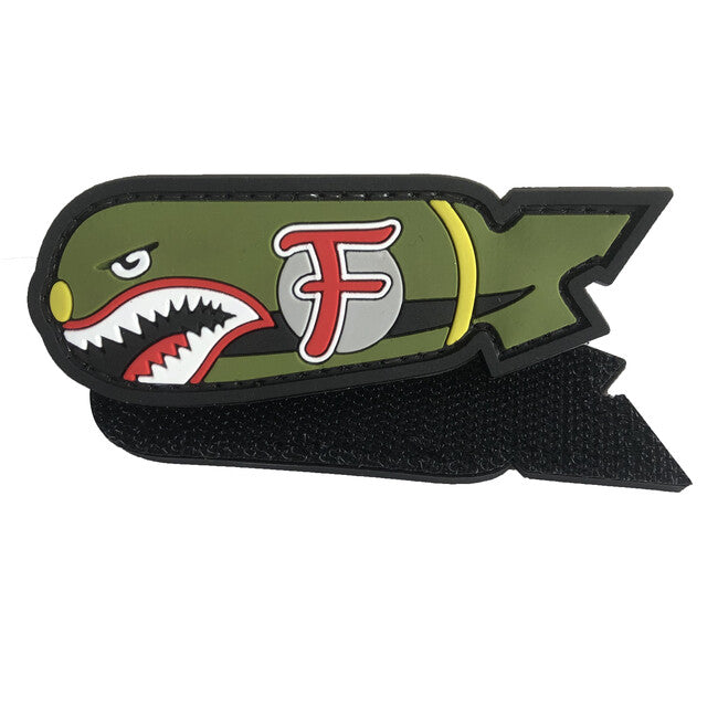 WARAGOD F Bomb Shark нашивка PVC Patch, Full Color