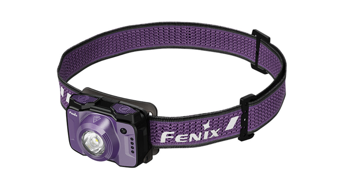 Fenix HL12R V2.0 преносима фенер за глава, лилава