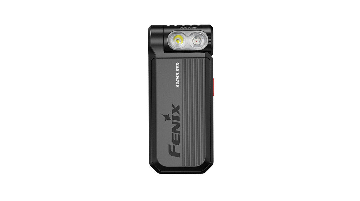 Fenix SW05R-червено преносима фенерче с USB зареждане, черна
