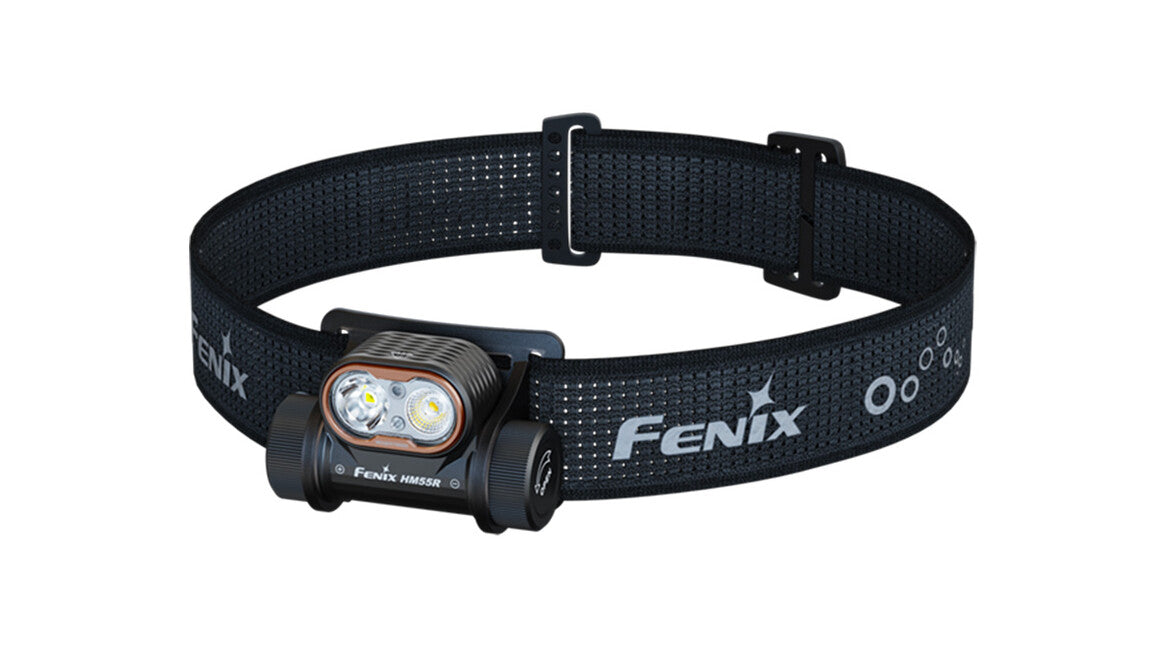 Fenix HM55R акумулаторен фенер за глава, изцяло черен
