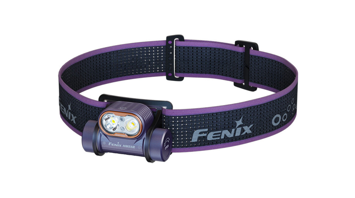 Fenix HM55R акумулаторна фенер за глава, тъмно лилава