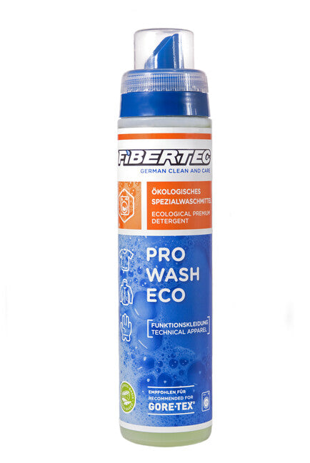 Fibertec Pro Wash Eco концентриран препарат за пране на водоустойчиво и дишащо облекло, 250 ml