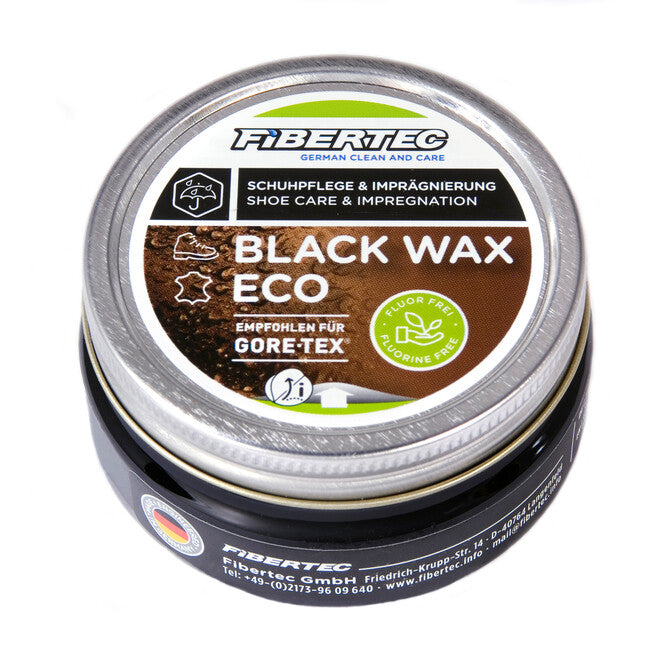 Fibertec Shoe Wax Eco восък за интензивна грижа за кожата на обувки, черен, 100 ml