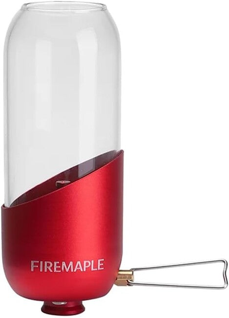 Fire Maple газова лампа с боросиликатно стъкло, червена