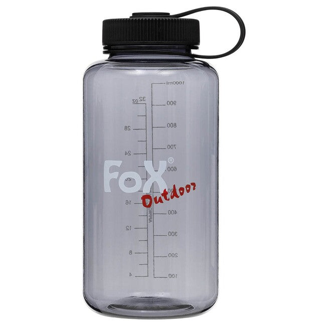 Fox Outdoor Tritan бутилка за пиене със широко гърло 1L, сива