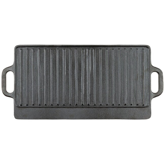 Fox Outdoor тиган за готвене чугун, около 50 x 23 x 1,5 см
