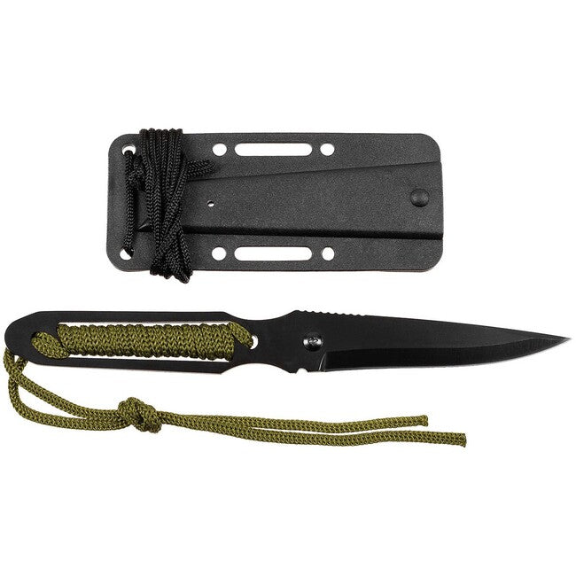 Fox Outdoor Action II нож, черен, обвита дръжка, с калъф