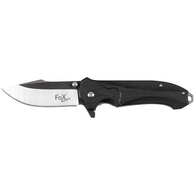 Fox Outdoor Jack джобен нож, черен, дръжка G10