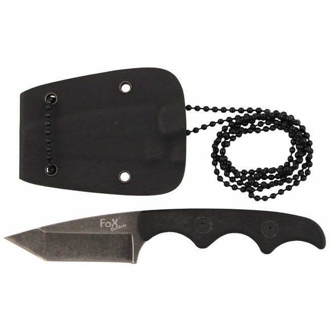 Fox Outdoor Neck II нож за врата, черен