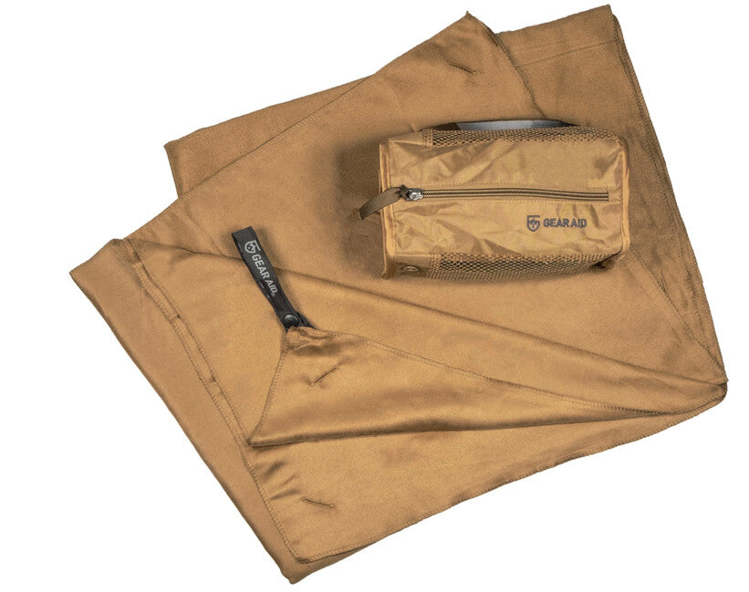 Gear Aid микрофибърно кърпа кърпи от микровлакно с антибактериално покритие и мрежесто вреще за ръце ' GearAid, 75 x 120 cm, койот