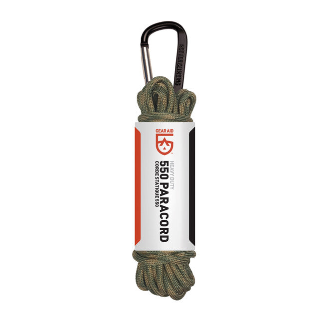 GearAid Paracord 550' 9 м, градинско зелено тан